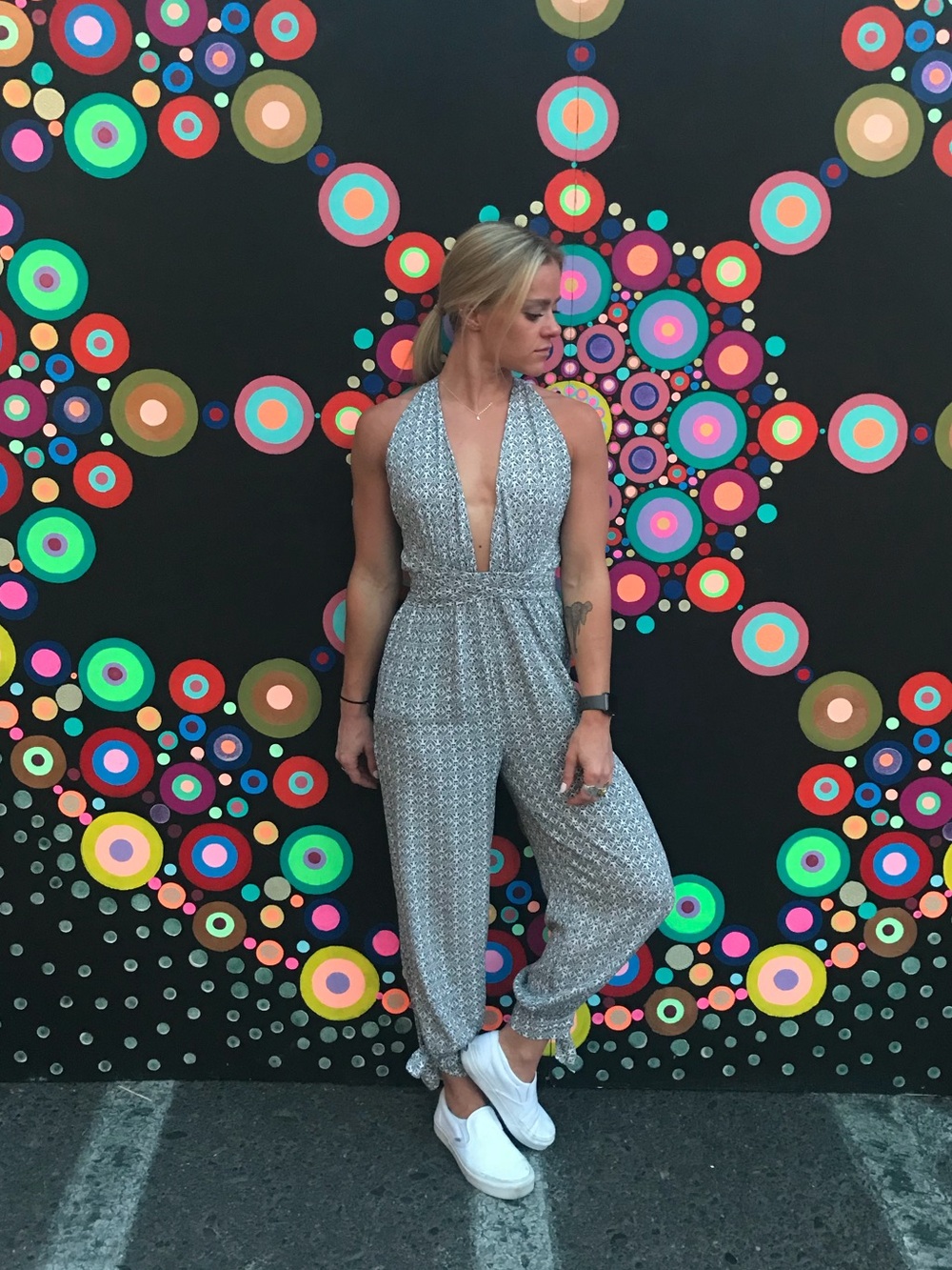 One of a Kind Jumpsuit with Long Neck Straps to Tie in 10+ Different Ways